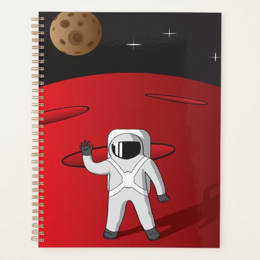 Astronaut op Mars Space Explorer Red Planet Planner (Voorkant)