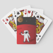 Astronaut op Mars Space Explorer Red Planet Pokerkaarten (Achterkant)