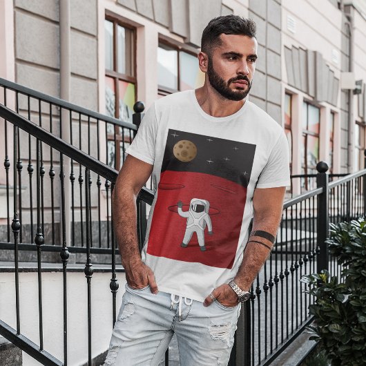 Astronaut op Mars Space Explorer Red Planet T-shirt