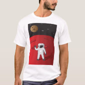 Astronaut op Mars Space Explorer Red Planet T-shirt (Voorkant)