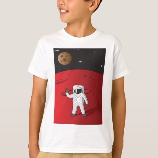 Astronaut op Mars Space Explorer Red Planet T-shirt (Voorkant)