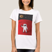Astronaut op Mars Space Explorer Red Planet T-shirt (Voorkant)