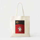 Astronaut op Mars Space Explorer Red Planet Tote Bag (Voorkant)