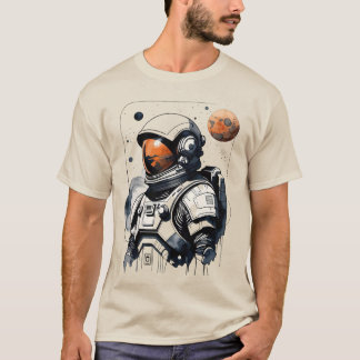 Astronaut op Mars T-shirt