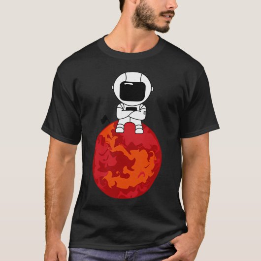 Astronaut op Mars T-shirt (Voorkant)