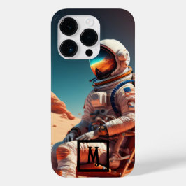 Astronaut op Nieuwe Wereld Case-Mate iPhone 14 Pro Hoesje