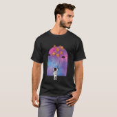 Astronaut op reis met planeten t-shirt (Voorkant volledig)