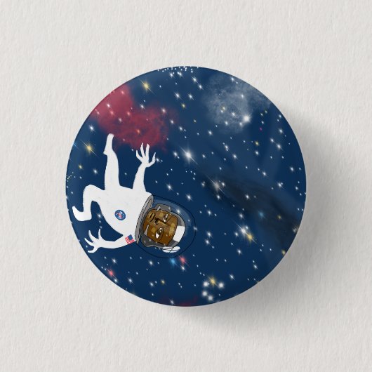 Astronaut op Spacewalk Ronde Button 3,2 Cm (Voorkant)