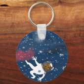 Astronaut op Spacewalk Sleutelhanger (Voorkant)