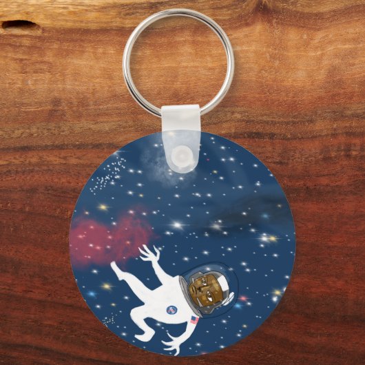 Astronaut op Spacewalk Sleutelhanger (Voorkant)