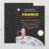 Astronaut op uitnodiging voor de verjaardag van de (Voorkant / Achterkant)