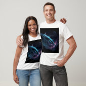 Astronaut op walvis t-shirt (Unisex)