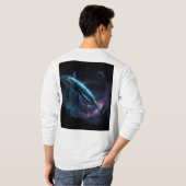 Astronaut op walvis t-shirt (Achterkant volledig)