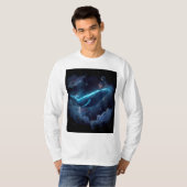Astronaut op walvis t-shirt (Voorkant volledig)