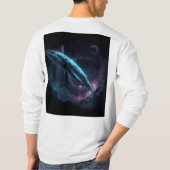 Astronaut op walvis t-shirt (Achterkant)