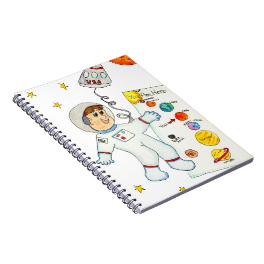 Astronaut op zoek naar aanwijzingen notitieboek (Rechterzijde)