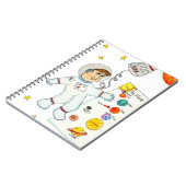 Astronaut op zoek naar aanwijzingen notitieboek (Linkerzijde)