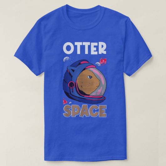Astronaut Otter Space Astronomy Rocket Space T-Shi T-shirt (Design voorkant)