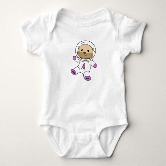 Astronaut Otter Space Planet Romper (Voorkant)