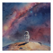 Astronaut Out in Space Perfect Poster (Voorkant)