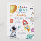 Astronaut Outer Space 1e reis rond de zon Kaart (Voorkant)