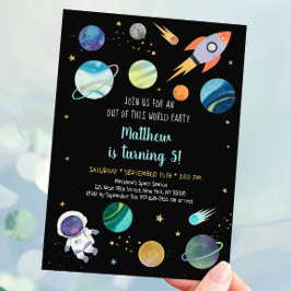 Astronaut Outer Space Birthday Kaart