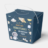 Astronaut Outer Space Birthday Party Bedankdoosjes (Achterkant)