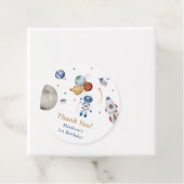 Astronaut Outer Space Birthday Party Bedankjes Labels (In situ)