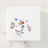 Astronaut Outer Space Birthday Party Bedankjes Labels (In situ)