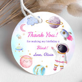 Astronaut Outer Space Birthday Party Bedankjes Labels