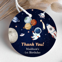 Astronaut Outer Space Birthday Party Bedankjes Labels