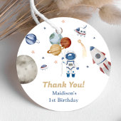 Astronaut Outer Space Birthday Party Bedankjes Labels
