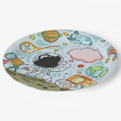 Astronaut Outer Space Birthday Party Theme Papieren Bordje (Gekanteld)