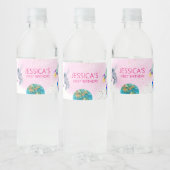 Astronaut Outer Space Birthday Waterfles Etiket (Flessen)