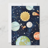 Astronaut Outer Space Blast van verjaardagsfeestje Kaart (Achterkant)