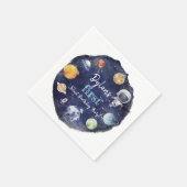 Astronaut Outer Space Boy 1e Verjaardagsfeest Servet (Hoek)
