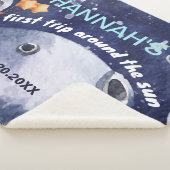 Astronaut Outer Space Boy 1e Verjaardagsfeest Sherpa Deken (3/4)