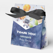 Astronaut Outer Space Boy Baby shower Party Bedankdoosjes (Voorkant Zijde)