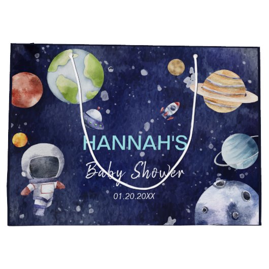 Astronaut Outer Space Boy Baby shower Party Groot Cadeauzakje