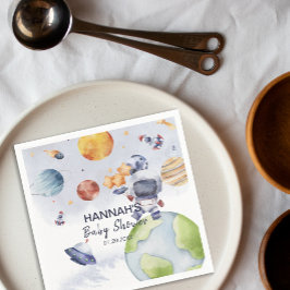 Astronaut Outer Space Boy Baby shower Party Servet