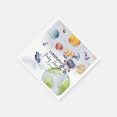 Astronaut Outer Space Boy Baby shower Party Servet (Hoek)