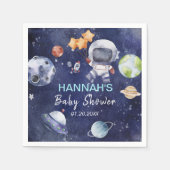 Astronaut Outer Space Boy Baby shower Party Servet (Voorkant)