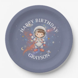 Astronaut Outer Space Boy Birthday Papieren Bordje