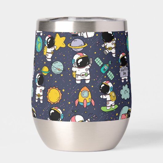 Astronaut Outer Space Cartoon (Achterkant)