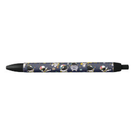 Astronaut Outer Space Cartoon Blauwe Inkt Pen
