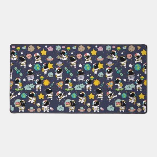 Astronaut Outer Space Cartoon Bureaumat (Voorkant)