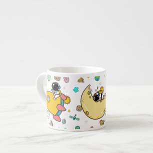 Astronaut Outer Space Cartoon Espresso Kop