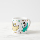 Astronaut Outer Space Cartoon Espresso Kop (Voorkant rechts)