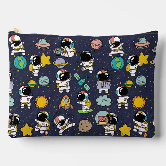 Astronaut Outer Space Cartoon Etui (Voorkant)