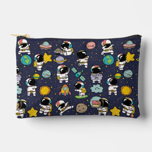Astronaut Outer Space Cartoon Etui (Voorkant)